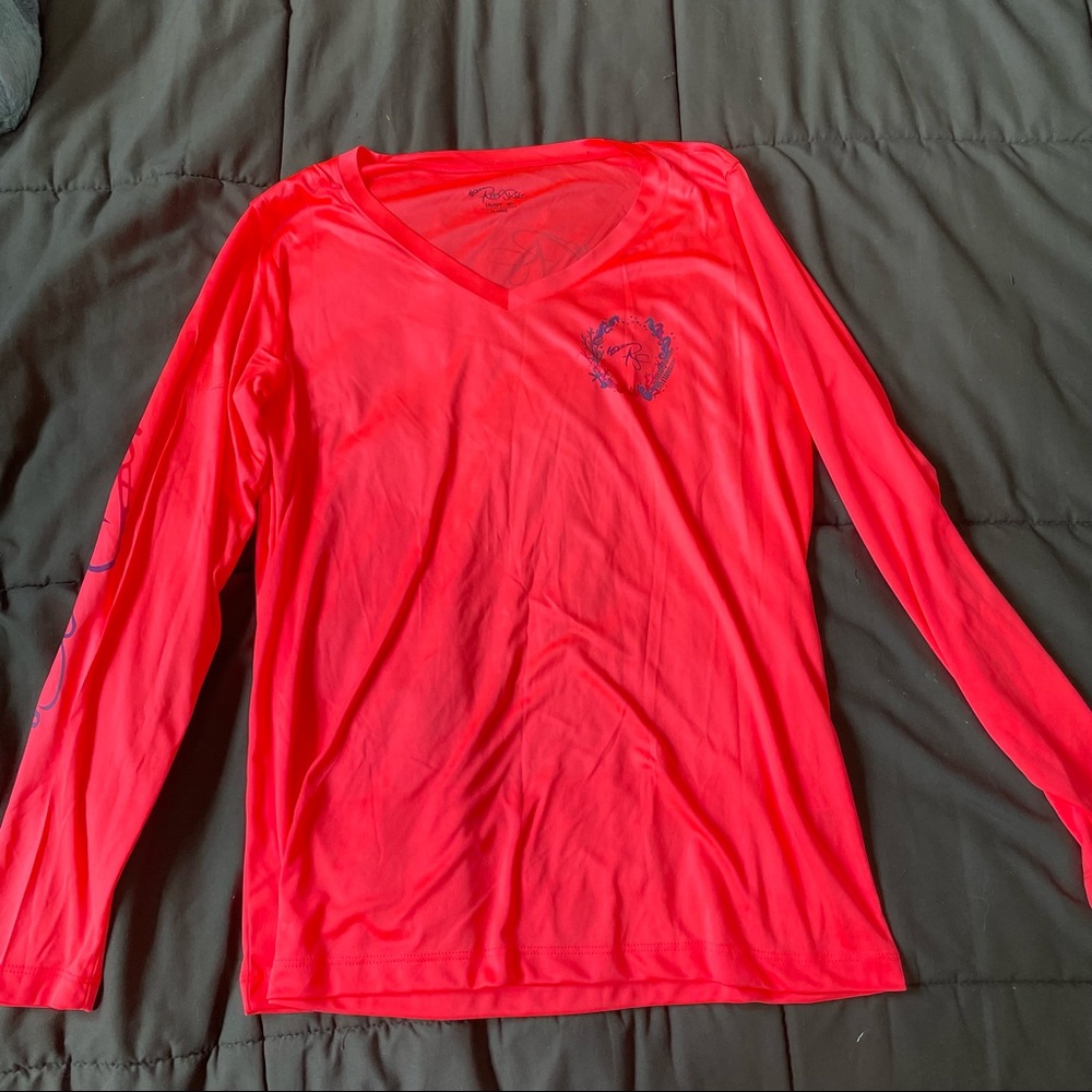 Hot pink REEL SKINZ XL sunshirt UV/SPF-50